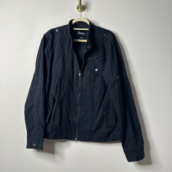 Guess Other - GUESS Black Denim Jacket Men's XXL